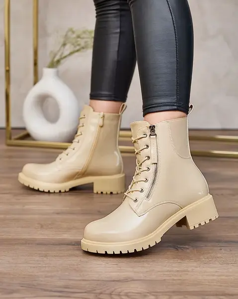 Resti Beige eco leather women's Seddaga bagger boots