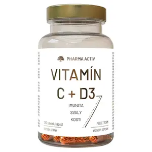 PHARMA ACTIV Vitamín C + D3 120 tobolek