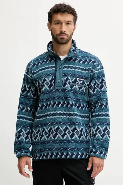 Sportovní mikina Columbia Helvetia II černá barva, vzorovaná, 2098461