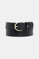 Kožený pásek Tommy Hilfiger dámský, tmavomodrá barva, AW0AW17757