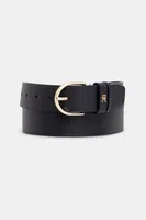 Kožený pásek Tommy Hilfiger dámský, tmavomodrá barva, AW0AW17757