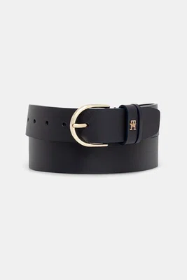 Kožený pásek Tommy Hilfiger dámský, tmavomodrá barva, AW0AW17757
