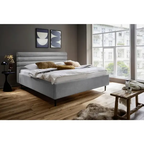 MID.YOU ČALOUNĚNÁ POSTEL, 180/200 cm, světle šedá