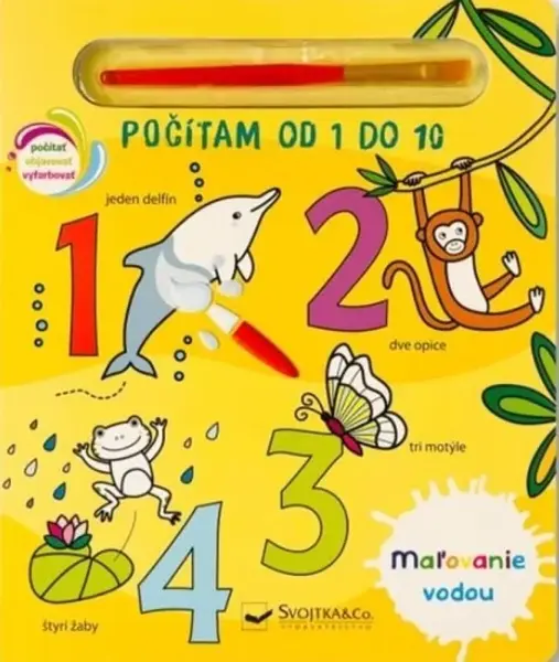 Maľovanie vodou Počítam od 1 do 10