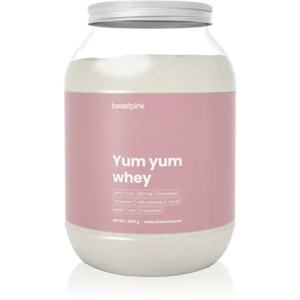 BeastPink Yum Yum Whey syrovátkový protein pro ženy příchuť White Chocolate Coconut 1000 g