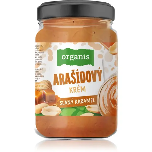 Organis Arašídový krém Slaný karamel ořechová pomazánka 920 g