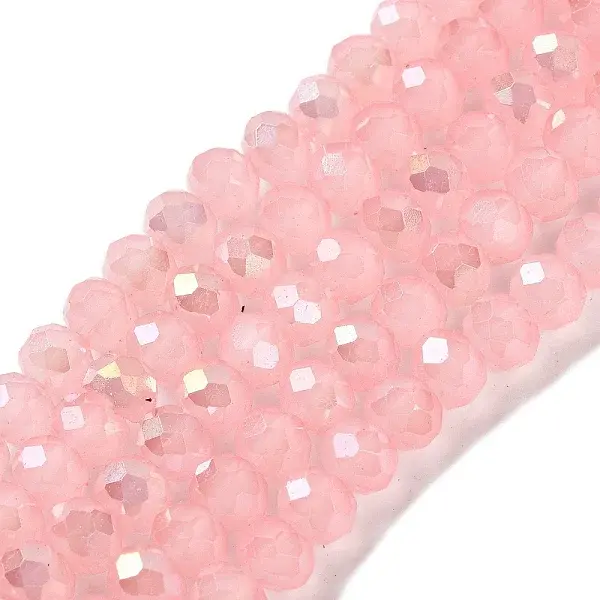 Baking Electroplate Glass Beads Strands