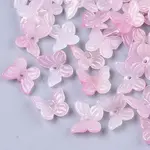Transparent Spray Painted Glass Charms