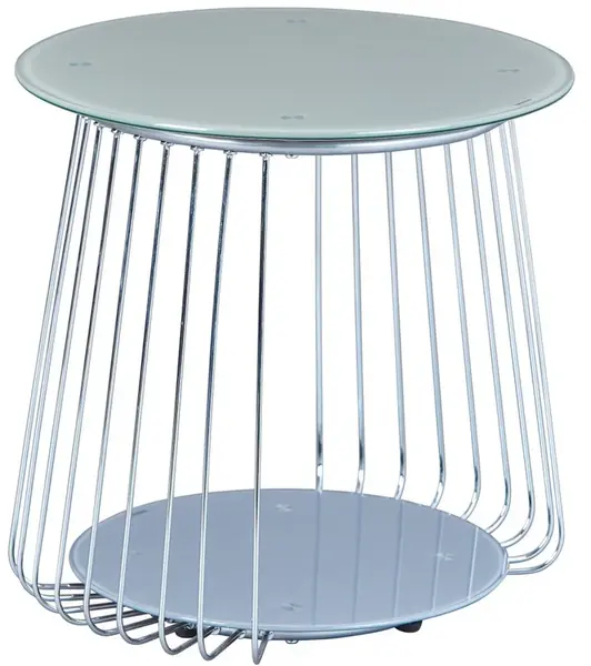 Odkládací stolek astra - stříbrná/béžová