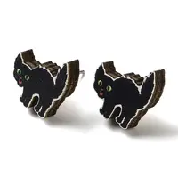 Wood Stud Earrings
