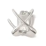 Brass Micro Pave Clear Cubic Zirconia Pendants