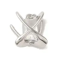 Brass Micro Pave Clear Cubic Zirconia Pendants