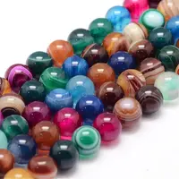 Natural Striped Agate/Banded Agate Bead Strands