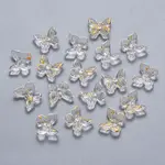Transparent Spray Painted Glass Charms