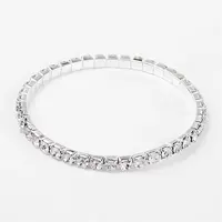 Single Row Stretch Rhinestone Tennis Bracelets