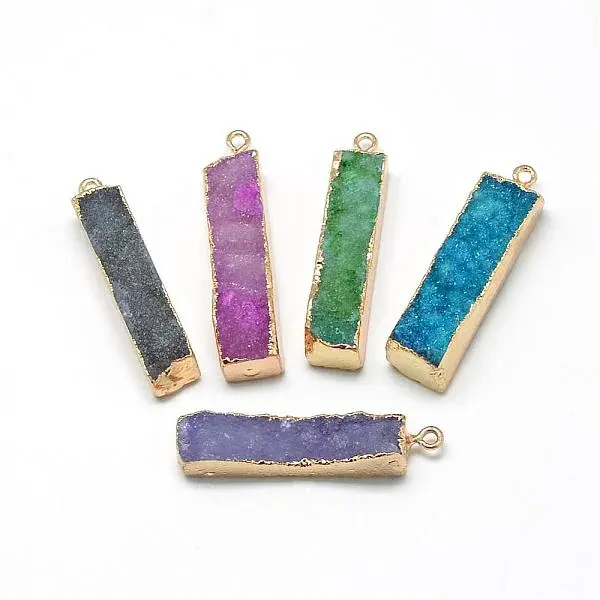 Natural Druzy Agate Pendants