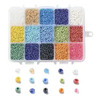 375G 15 Colors Glass Seed Beads