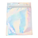 Rectangle Zip Lock Plastic Glitter Holographic Bags