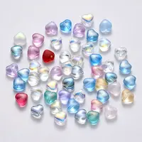 Transparent Spray Painted Glass Beads