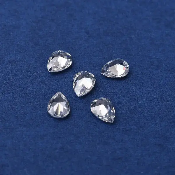 Teardrop-Shaped Cubic Zirconia Cabochons