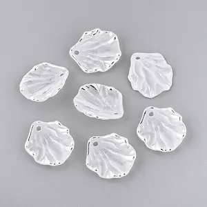 Frosted Plastic Petal Pendants