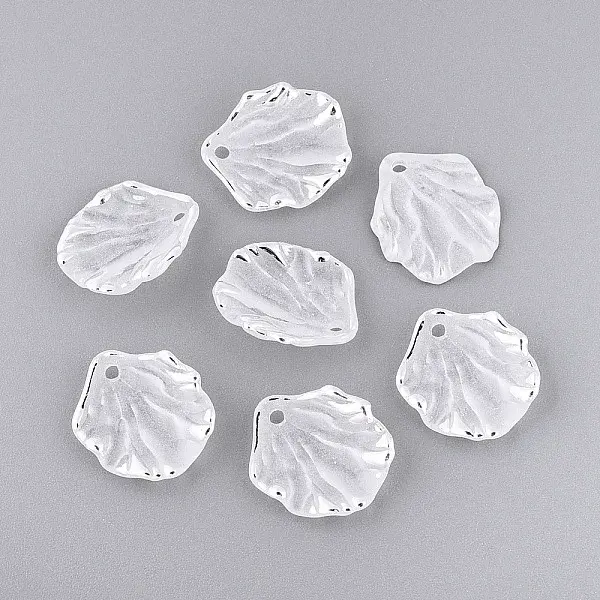 Frosted Plastic Petal Pendants