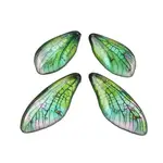 4Pcs Transparent Epoxy Resin Butterfly Wings Pendants