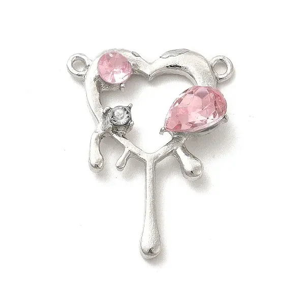 Alloy Cubic Zirconia 2-Loop Pendants