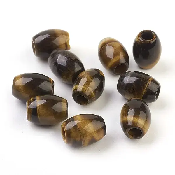 Natural Tiger Eye European Beads