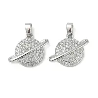 Brass Micro Pave Cubic Zirconia Pendants