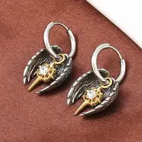 316 Surgical Stainless Wing Hoop Earrings