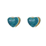 Heart Shape Golden 304 Stainless Steel Hoop Earrings