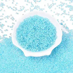 8/0 Inside Colours Transparent Glass Seed Beads