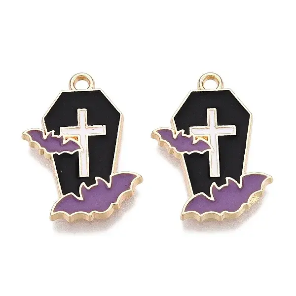 Halloween Theme Rack Plating Alloy Enamel Pendants