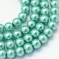 Baking Painted Glass Pearl Bead Strands