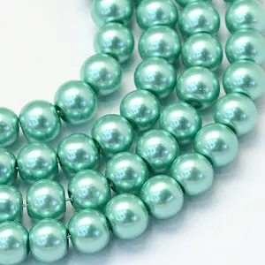 Baking Painted Glass Pearl Bead Strands