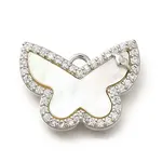 Brass Micro Pave Cubic Zirconia Pendants