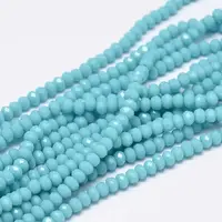 Faceted Rondelle Glass Beads Strands