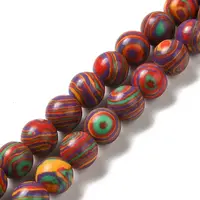 Synthetic Malachite Dyed Beads Strands