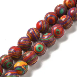 Synthetic Malachite Dyed Beads Strands