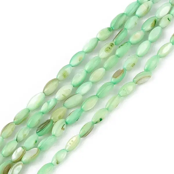 Natural Freshwater Shell Dyed Beads Strands