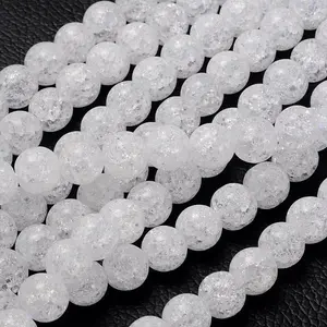 Synthetic Crackle Quartz Beads Strands