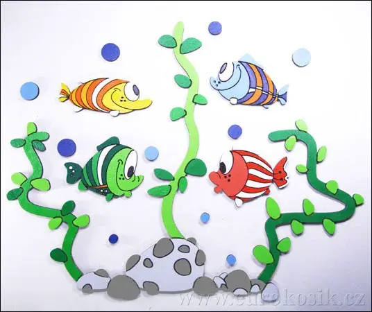 Dekorace na zeď vodní svět velký 110x110cm