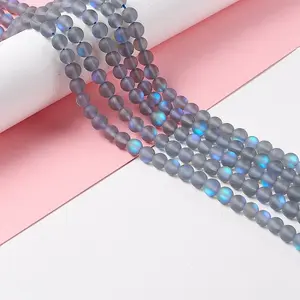 Synthetic Moonstone Beads Strands