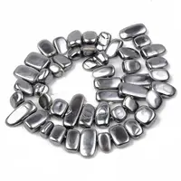 Electroplate Natural Freshwater Shell Beads Strands