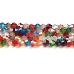 Transparent Electroplate Glass Beads Strands