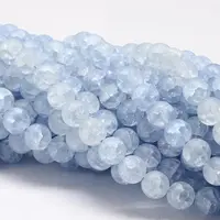Synthetic Crackle Quartz Bead Strands