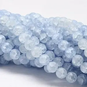 Synthetic Crackle Quartz Bead Strands