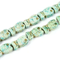Spray Painted Synthetic Turquoise Beads Strands