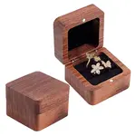 2-Slot Wooden Finger Ring Boxes